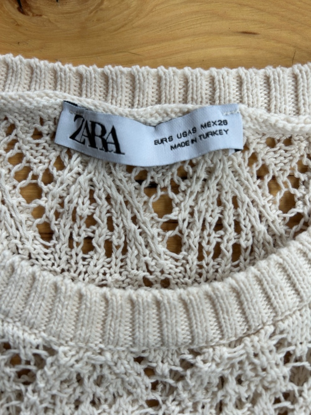Zara Cream Knit Muscle Style Maxi Dress | Size Small - Picture 6 of 7